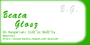 beata glosz business card